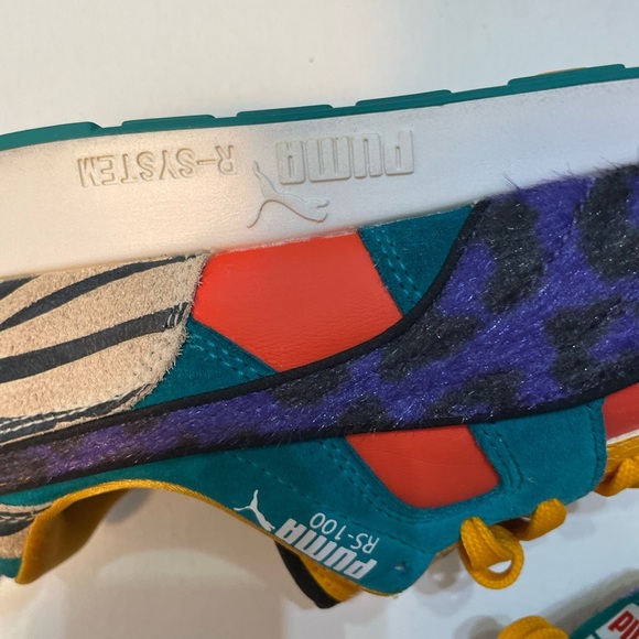 Puma Vibrant Orange and Red Sneakers Size 4.5 C SB-3 - Picture 7 of 9